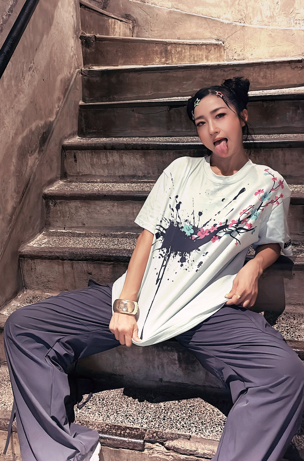 Ink Plum blossom T-shirt