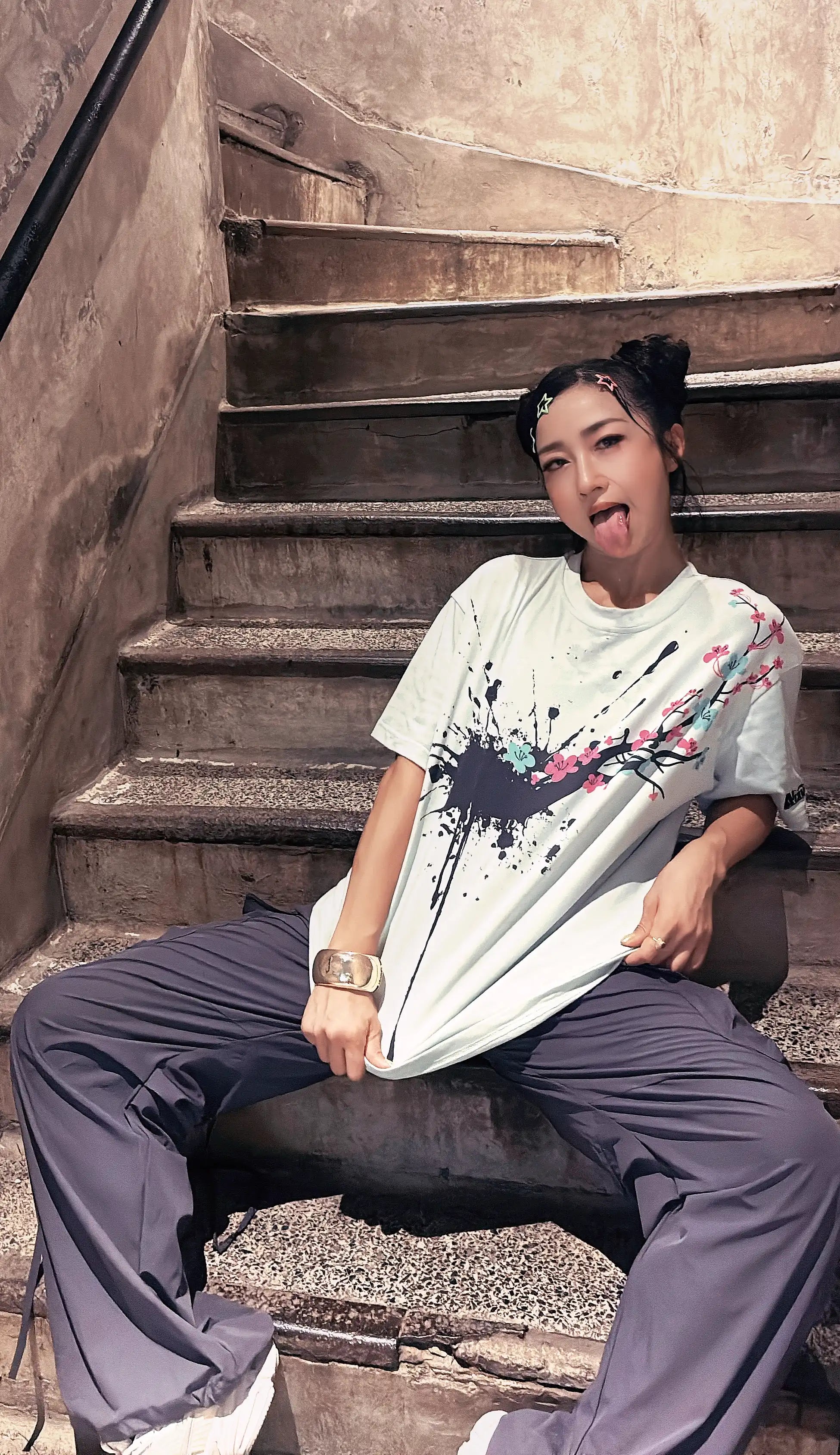 Ink Plum blossom T-shirt